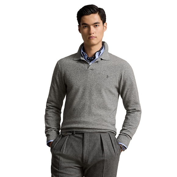 Polo Ralph Lauren Men Wool Regular Fit Polo Sweater Gray Size L - Picture 3 of 7